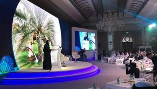 حصة بوحميد خلال ملتقى أبوظبي عاصمة التطوع ٢٠٢٠