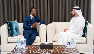 عبدالله بن زايد يستقبل رئيس البرلمان الأفريقي