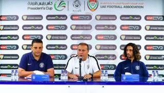 مدرب النصر خلال المؤتمر الصحفي