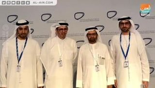 علي النعيمي يتوسط سعيد الرميثي وضرار بالهول وعبدالله العبدولي