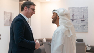 الشيخ محمد بن زايد آل نهيان والرئيس الصربي ألكسندر فوتشيتش
