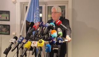 المبعوث الأممي إلى اليمن خلال مؤتمر صحفي بالسويد - أرشيفية