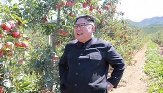 زعيم كوريا الشمالية في مزرعة للتفاح - أرشيف