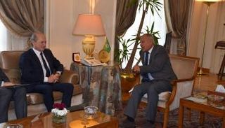 أبوالغيط خلال لقائه مبعوث الرئيس الفرنسي لسوريا