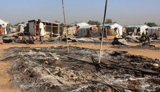 صورة لقرية هاجمتها جماعة "بوكو حرام" الإرهابية - أرشيفية
