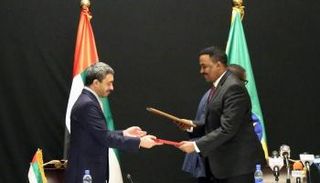 الشيخ عبد الله بن زايد آل نهيان ونظيره الإثيوبي ورقينه جبيو