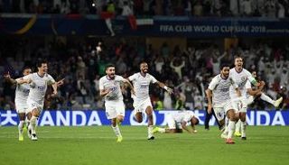 احتفالات لاعبي العين