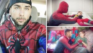 أمريكي يتنكر في زي سبايدر مان لإسعاد الأطفال المرضى