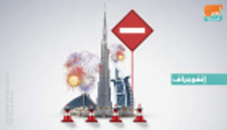 إنفوجراف.. شوارع مغلقة في دبي أثناء احتفالات رأس السنة