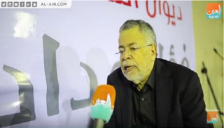 الشاعر الإماراتي حبيب الصايغ على هامش مشاركته في أمسية شعرية بالقاهرة