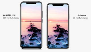هاتف Oukitel u18 شبيه آيفون X
