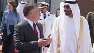 الشيخ محمد بن زايد آل نهيان في وداع الملك عبد الله