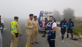 شرطة دبي في موقع الحادث