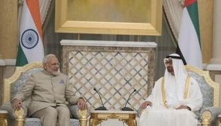 الشيخ محمد بن زايد آل نهيان ورئيس الوزراء الهندي