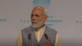 ناريندرا مودي، خلال القمة العالمية للحكومات