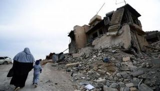 مشهد للدمار بمدينة الموصل