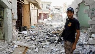 جانب من الدمار بمدينة بغداد 