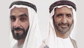 الشيخ زايد بن سلطان آل نهيان والشيخ راشد بن سعيد آل مكتوم