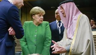 الجبير يتحدث مع المستشارة الألمانية على هامش زيارته لبروكسل