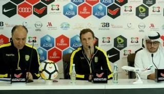 مدرب الوصل خلال المؤتمر الصحفي