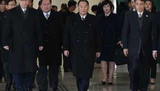 وفد كوريا الشمالية لدى وصوله إلى سول - أ.ف.ب