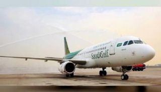 أولى رحلات خطوط طيران السعودية الخليجية تصل مطار دبي