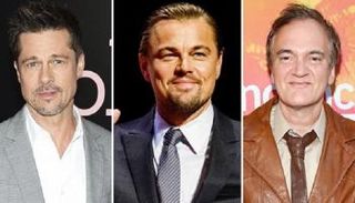 ليوناردو دي كابريو وبراد بيت والمخرج كوينتن تارانتينو