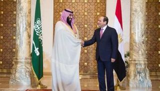 السيسي ومحمد بن سلمان خلال الزيارة الحالية