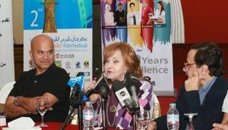 ليلى طاهر خلال ندوة تكريمها في مهرجان شرم الشيخ 