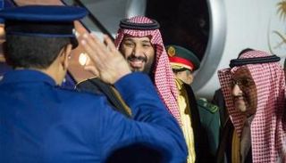 الأمير محمد بن سلمان لدى وصوله إلى لندن