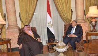 شكري يستقبل نظيره البحريني