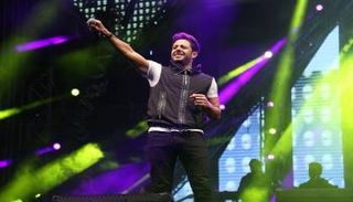 محمد حماقي خلال الحفل 