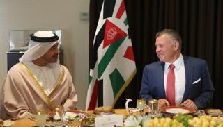 الملك عبدالله الثاني والشيخ عبدالله بن زايد
