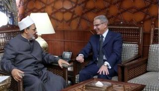 شيخ الأزهر يلتقي قطان قبل مغادرة الأخير القاهرة 