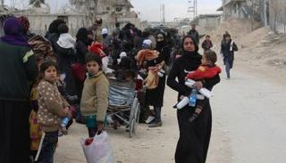 فرار جماعي للمدنيين من الغوطة الشرقية - أ. ف. ب