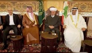 مفتي لبنان مع سفير الإمارات والقائم بالأعمال في سفارة السعودية 