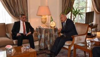 جانب من لقاء أحمد أبوالغيط وعلي القطراني