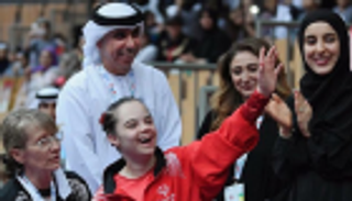 شما المزروعي تزور "منتخب الإرادة" المشارك في الألعاب الإقليمية