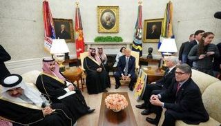 لقاء ترامب وولي العهد السعودي الأمير محمد بن سلمان 