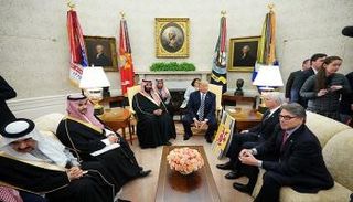 لقاء ولي العهد السعودي مع الرئيس الأمريكي بالبيت الأبيض