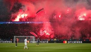 جماهير باريس سان جيرمان في مباراة ريال مدريد