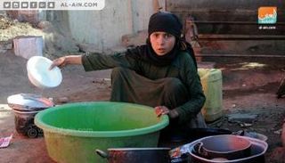 إحدى النازحات في مخيم ضروان شمال صنعاء