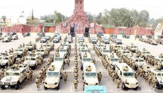 جانب من قوات تأمين الانتخابات