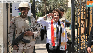 الفنانة المصرية لبلبة تدلي بصوتها في الانتخابات الرئاسية 2018