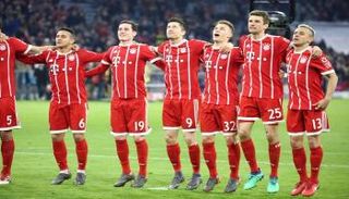 فرحة لاعبي بايرن ميونيخ