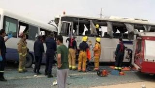 حادث تصادم حافلتين بالكويت