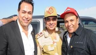 محمد فؤاد مع الرئيس السيسي وحكيم