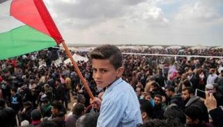 طفل فلسطيني في مسيرة يوم الأرض- أرشيفية