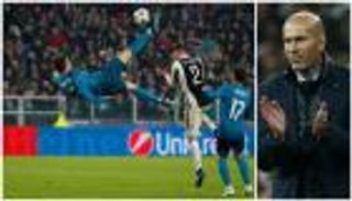  زيدان يتغنى بهدف رونالدو الرائع في شباك يوفنتوس