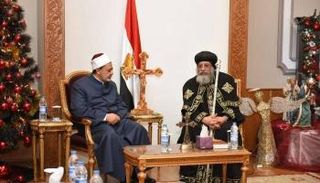 الطيب يقدم التهنئة للبابا تواضروس